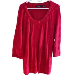 Crystal-Kobe Red Cardigan